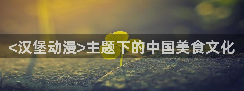 里番新番：<汉堡动漫>主题下的中国美食文化